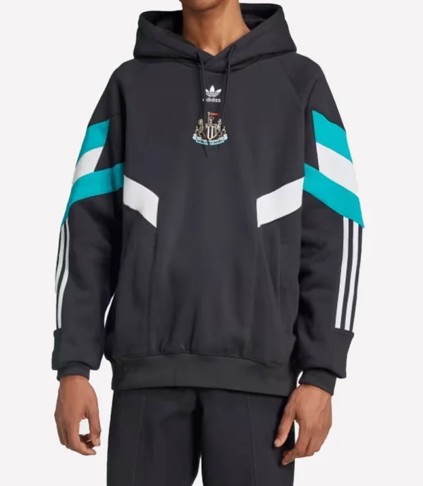 2025 Newcastle United FC Black Pullover Hoodie