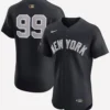 Aaron Judge New York Yankees Nike Alternate Sponsor Patch MLB Awards Gold Batterman Elite Jersey Navy