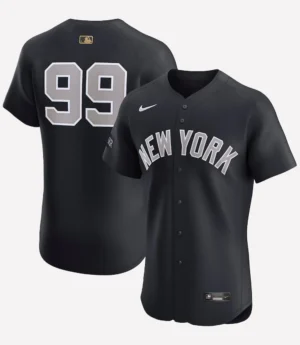 Aaron Judge New York Yankees Nike Alternate Sponsor Patch MLB Awards Gold Batterman Elite Jersey Navy