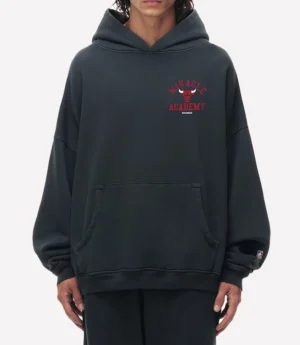 Chicago Bulls Unisex Miracle Academy x NBA Collection Vintage Black Sunfade Hoodie