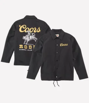 Coors American Needle Coaches Full-Snap Satin Jacket Black