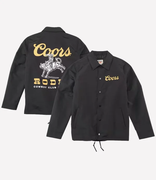 Coors American Needle Coaches Full-Snap Satin Jacket Black
