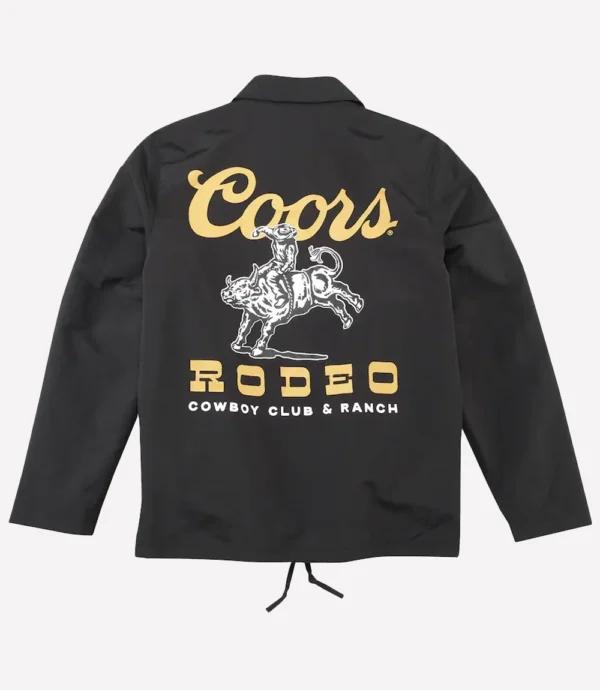 Coors American Needle Coaches Full-Snap Black Satin Jacket