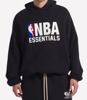 Fear of God Black NBA x ESSENTIALS Pullover Hoodie
