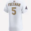 Freddie Freeman Los Angeles Dodgers Nike 2025 Gold Collection Elite White Jersey