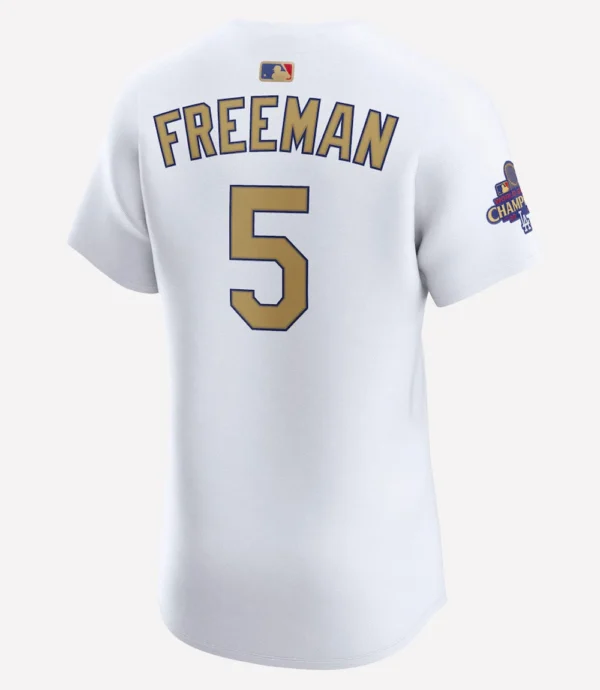 Freddie Freeman Los Angeles Dodgers Nike 2025 Gold Collection Elite White Jersey