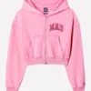 Gap x MadHappy Cropped Pink Hoodie