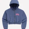 Womens Gap x MadHappy Full Zip Cropped Hoodie Navy