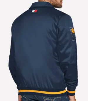 Indiana Pacers Tommy Jeans Jacob Chain Stitch Applique Full-Snap Navy Varsity Jacket