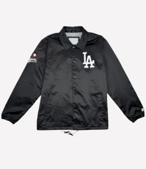 Los Angeles Dodgers Cube Starter Black Coaches Jacket