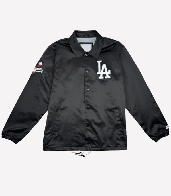 Los Angeles Dodgers Cube Starter Black Coaches Jacket