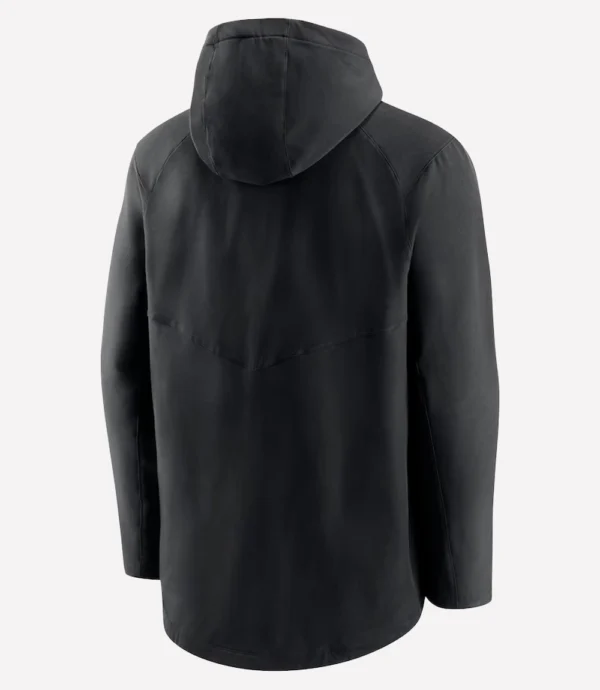 New York Mets Authentic Collection Performance Raglan Full-Zip Black Hoodie Jacket