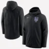 New York Mets Authentic Collection Performance Raglan Full-Zip Hoodie Jacket Black
