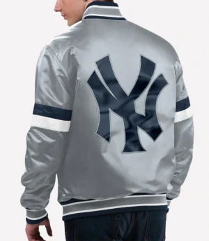 New York Yankees Starter Home Game Satin Full-Snap Varsity Jacket