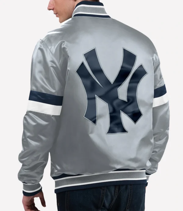 New York Yankees Starter Home Game Satin Full-Snap Varsity Jacket