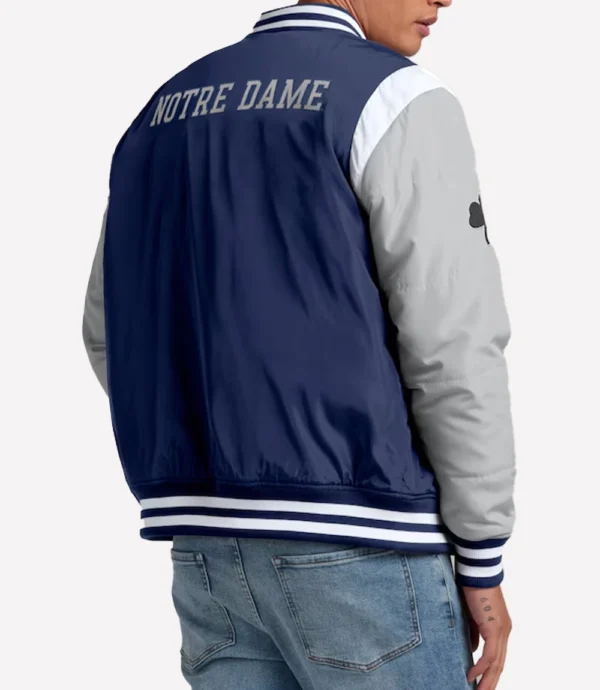 Notre Dame Fighting Irish Full-Snap Navy Jacket