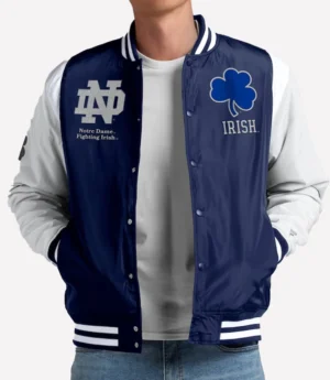 Notre Dame Fighting Irish Elements Elite Full-Snap Navy Jacket