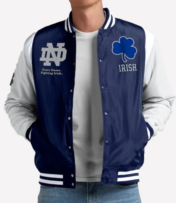 Notre Dame Fighting Irish Elements Elite Full-Snap Navy Jacket