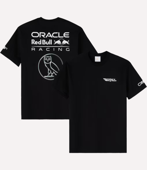 OVO x Oracle Red Bull Racing Team Black Cotton T-Shirt