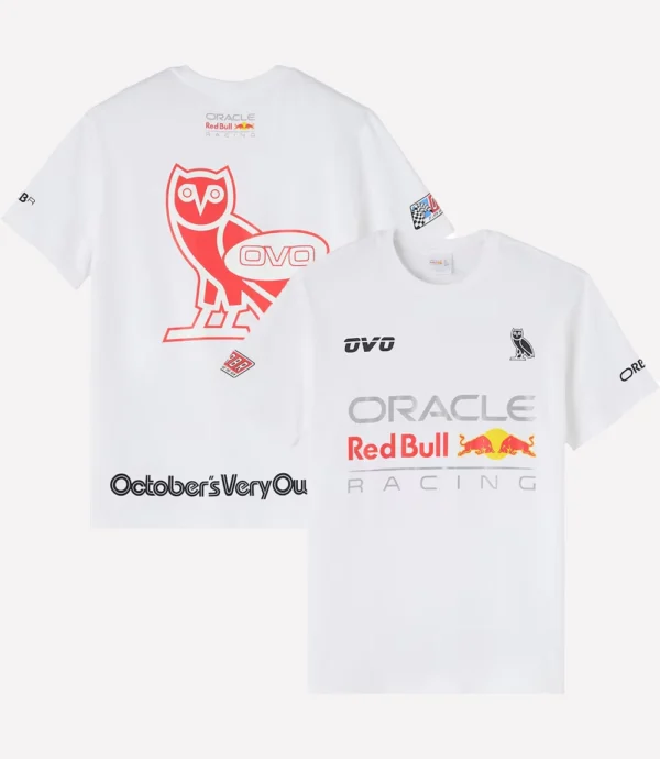 Unisex OVO x Oracle Red Bull Racing Team White T-Shirt