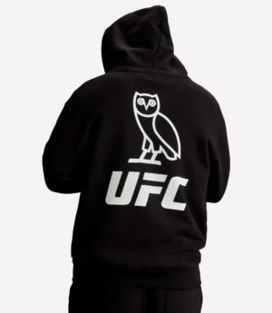 OVO x UFC Flame Logo Hoodie Black