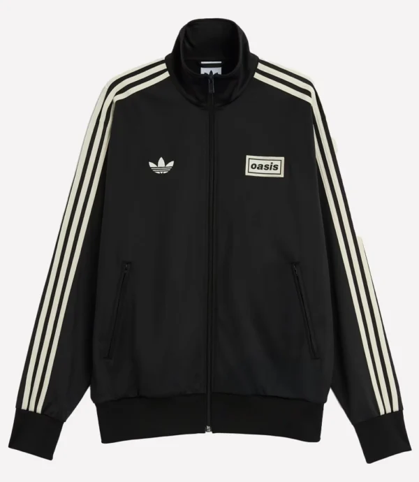 Oasis x Adidas 3 Stripes Black Zip-up Track Jacket