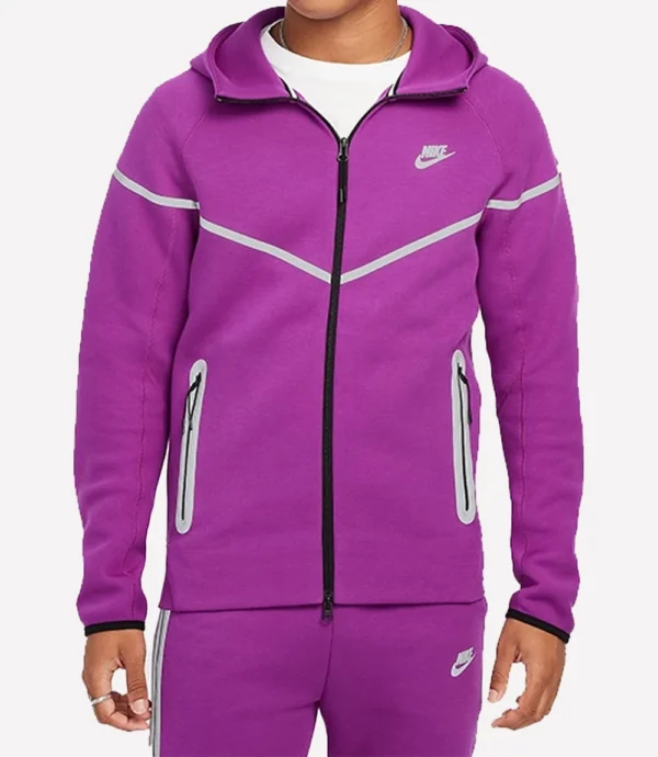 Tech Windrunner Purple Reflective Jacket