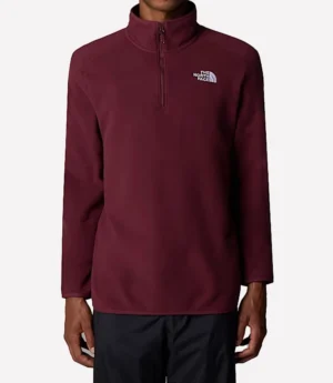 The North Face Glacier Half-Zip Maroon Fleece Jacket