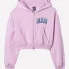 Women's Gap x MadHappy Full-Zip Cropped Purple Hoodie