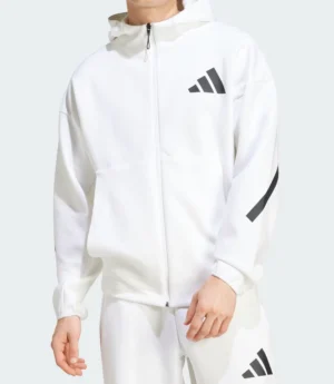 Adidas Z.N.E. Hooded Full-Zip White Track Jacket