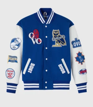 OVO x Chelsea FC Blue Varsity Jacket
