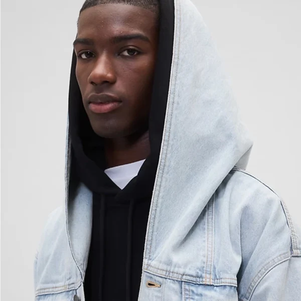 Unisex GAP X BEIS Blue Hooded Denim Jacket