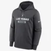 Unisex Las Vegas Raiders Anthracite Toss Sweep Performance Grey Hoodie