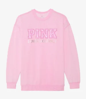 Love Shack Fancy x PINK Crew Sweatshirt Grey