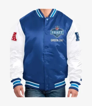 NFL Draft 2025 Blue Starter Letterman Jacket For Unisex