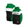New Era Kelly Green Philadelphia Eagles Colorblocked Hoodie