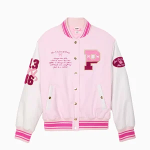 PINK x LoveShackFancy Reissued Boyfriend Varsity Jacket