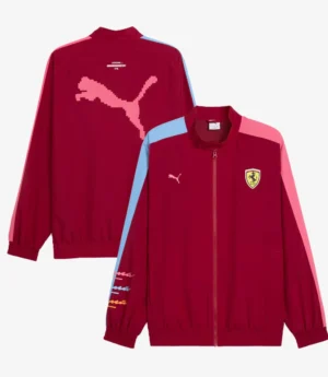 Puma Scuderia Ferrari Miami Grand Prix T7 Red Track Jacket For Unisex