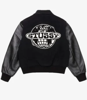 Stüssy Globe Varsity Jacket Black