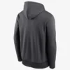 Miami Dolphins Anthracite Toss Sweep Performance Grey Hoodie