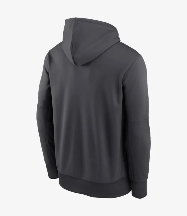 Pittsburgh Steelers Anthracite Toss Sweep Performance Grey Hoodie