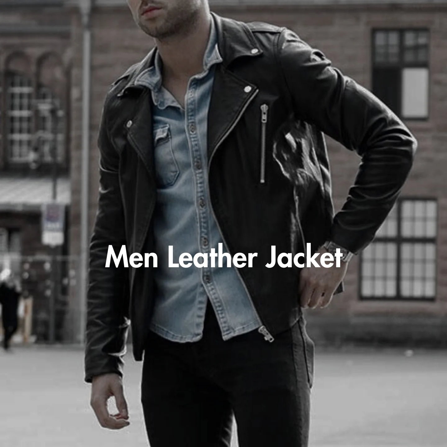 men Leather Jacket pC