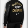 Nike Dodgers World Series Letterman Jacket Black