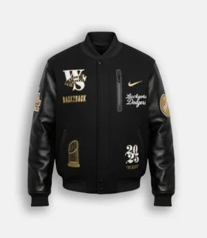 Nike Dodgers World Series Black Varsity Jacket