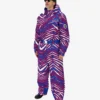 Unisex Buffalo Bills Zubaz Zebra Royal Tundra Tux Snowsuit