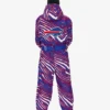 Buffalo Bills Zubaz Zebra Royal Tundra Tux Snowsuit For Unisex