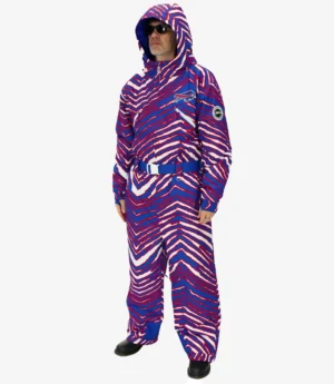 Buffalo Bills Zubaz Zebra Royal Tundra Tux Snowsuit