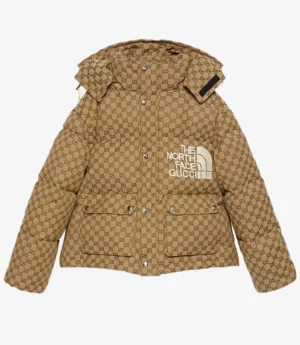 Unisex Gucci x The North Face Puffer Khaki Jacket