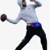 Unisex Josh Allen Buffalo Bills Pre-Game Warmup Grey Fleece Pullover Hoodie
