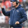 Mike McCoy 2025 Tennessee Titans Nike Sideline Navy Blue Bomber Jacket